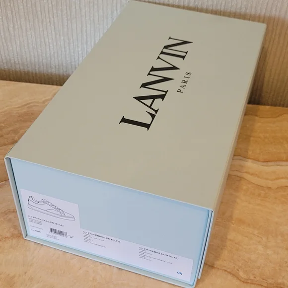 Lanvin DDB0 white Leather Sneakers MSRP $650